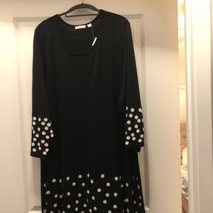 Black and white polka dot dress